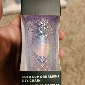 NEW Starbucks Iridescent Jeweled Cold Cup Key Chain